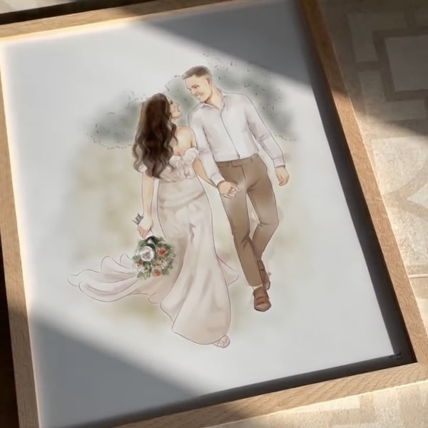 Portrait coloré d'un couple amoureux